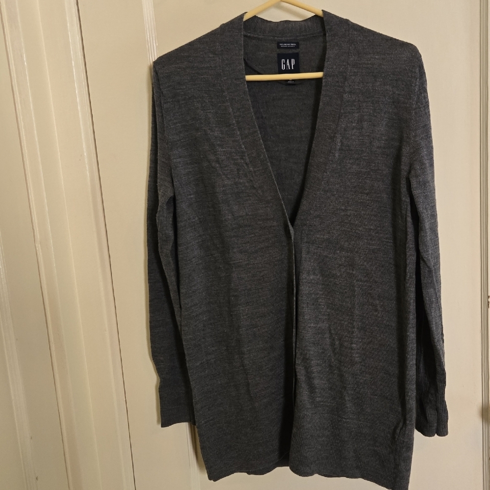 GAP Dark Gray Merino Wool Cardigan